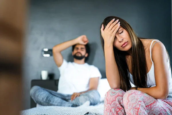 Casal Frustrado Discutindo Tendo Problemas Casamento Quarrel Pessoas Conceito Problema — Fotografia de Stock