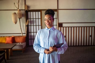 Confident and professional restaurant manager overseeing operations, ensuring exceptional service, and leading a successful hospitality business