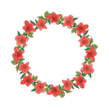 Tebrik kartı veya metin için gül kare illüstrasyon vektör.