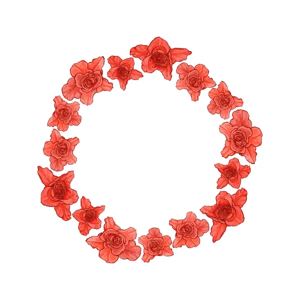 Tebrik kartı veya metin için gül kare illüstrasyon vektör.