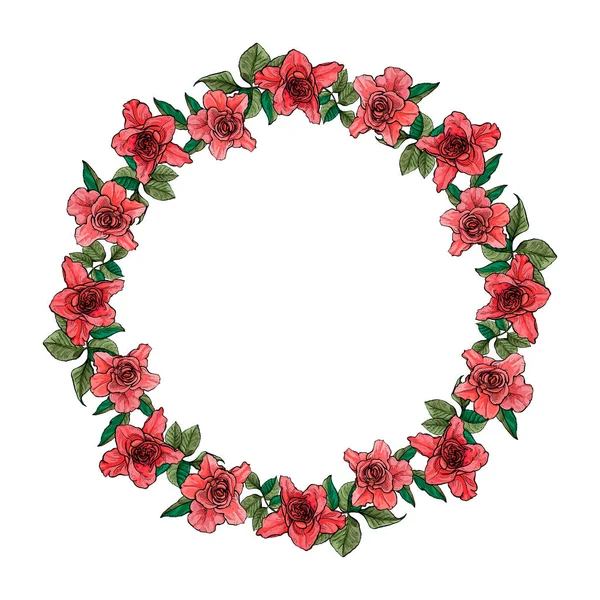 Tebrik kartı veya metin için gül kare illüstrasyon vektör.