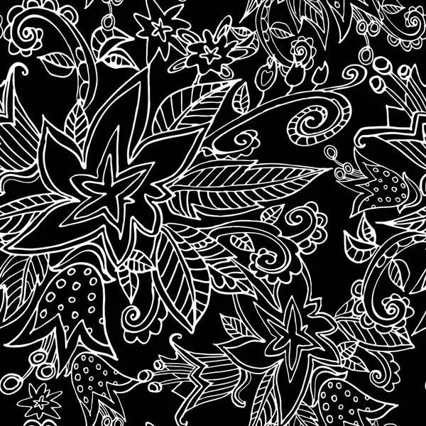 Abstrakcja Bezszwowe Szablon Fantastyczne Kwiaty Ilustracji Wektorowych Jasne Kolorowe Tło — Wektor stockowy