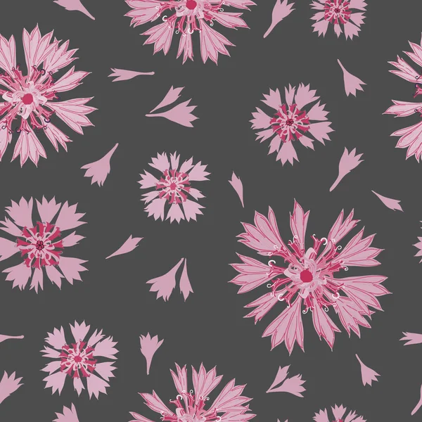 Floral Seamless Pattern Cornflowers — Stock Photo, Image