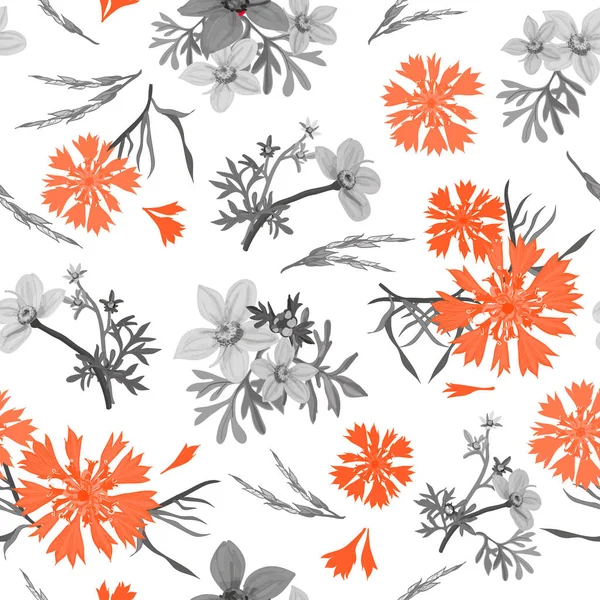 Floral Seamless Pattern Flowers Vector Background Illustration — Stock Photo, Image