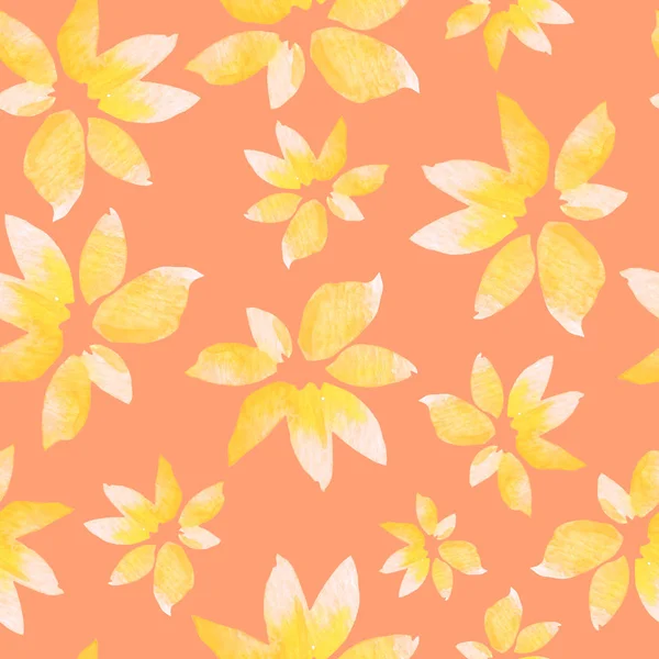 Florales Nahtloses Muster Mit Aquarell Bemalt — Stockfoto