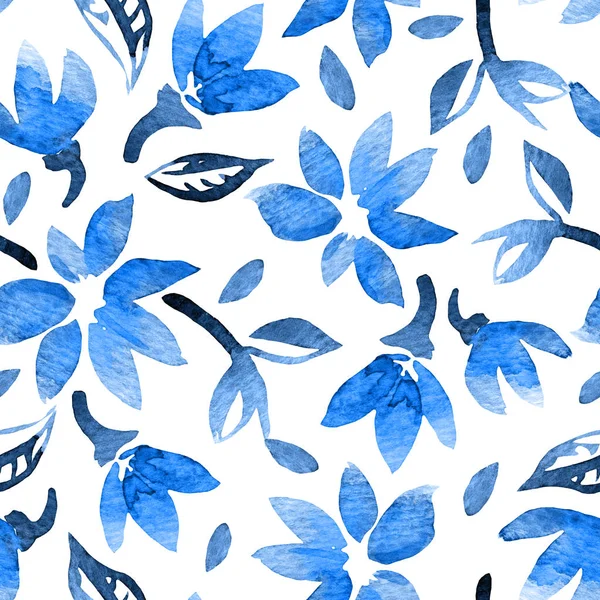 Floral Seamless Pattern Painted Watercolor — Stock Photo, Image