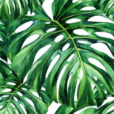 suluboya tropik yaprakların pürüzsüz deseni.