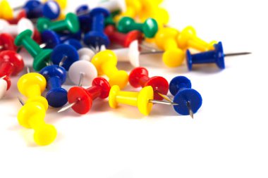 Mark PIN kazık ofis, beyaz zemin üzerine meseleye.