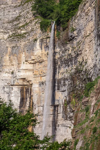 Cachoeira Kinchkha Perto Cânion Okatse Imereti Geórgia — Fotografia de Stock