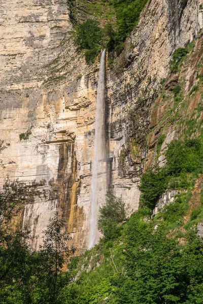 Cachoeira Kinchkha Perto Cânion Okatse Imereti Geórgia — Fotografia de Stock