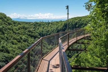Okatse Kanyon, Kanyon, Zeda Gordi, Gürcistan yukarıda hiking trail.