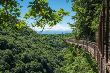 Okatse Kanyon, Kanyon, Zeda Gordi, Gürcistan yukarıda hiking trail.