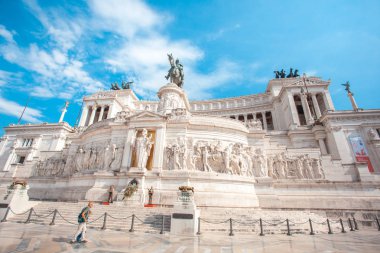 Rome, İtalya - 22.06.2018: Venedik Meydanı Roma ve Victor Emmanuel anıt.