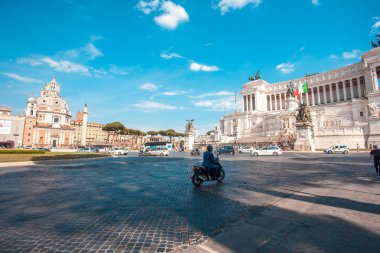 Rome, İtalya - 22.06.2018: Venedik Meydanı Roma ve Victor Emmanuel anıt.