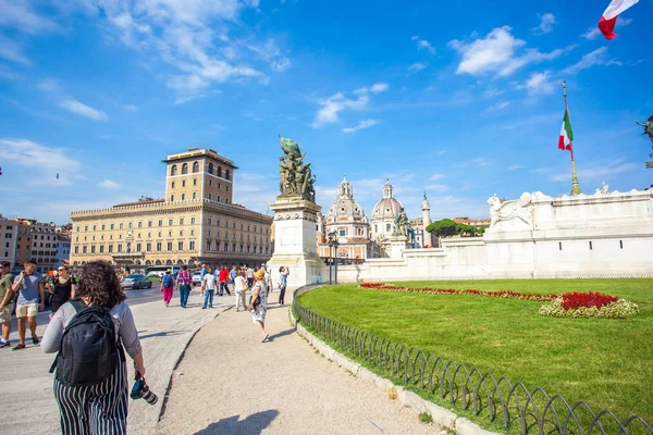 Rome Italy 2018 Venice Square Rome Monument Victor Emmanuel — Stock Photo, Image