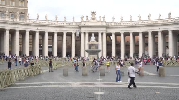 Rome Talya 2018 Peters Meydanı Vatikan Şehri — Stok video