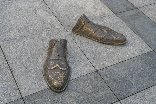 Batumi Adjara Georgia 2018 Shoes Boots Bronze Statue New Boulevard — Stock Photo, Image