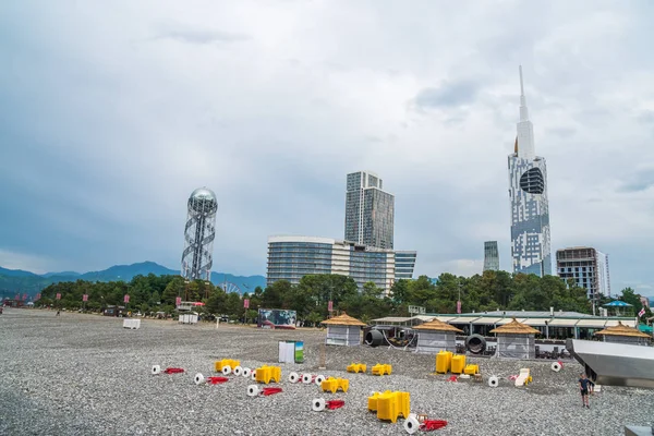 Batumi Georgia 2018 Pocas Personas Playa Batumi Antes Temporada — Foto de Stock