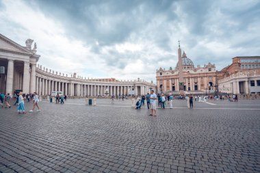 Rome, İtalya - 23.06.2018: St. Peter's Cathedral St. Peter's Meydanı Vatikan '.