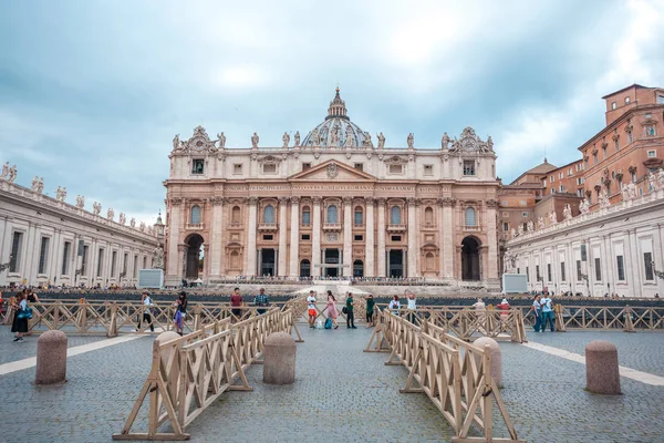 Rome Vatikan Talya 2018 Peter Bazilikası Peter Meydanı Vatikan Şehri — Stok fotoğraf