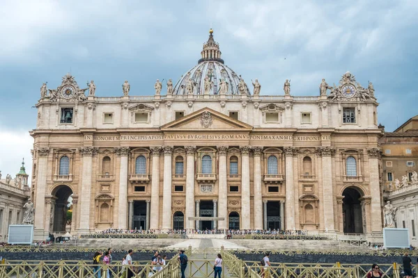 Rom Vatikan Italien 2018 Petersbasilika Auf Dem Petersplatz Vatikanische Stadt — Stockfoto