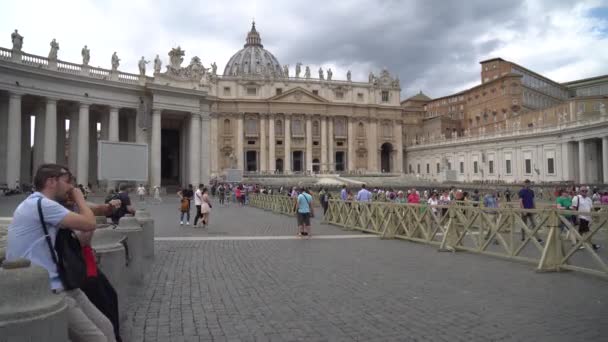 Rzym Włochy 2018 Peters Square Watykan — Wideo stockowe
