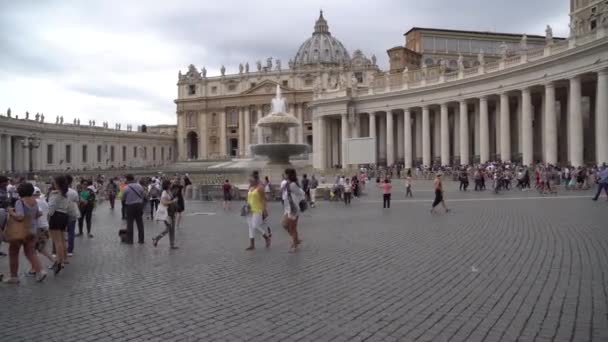 Rom Italien 2018 Peters Square Vatikanstaten — Stockvideo