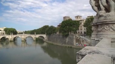 Rome, Italy - 23.06.2018: Ponte Sant'Angelo, Rome. Castel Sant Angelo