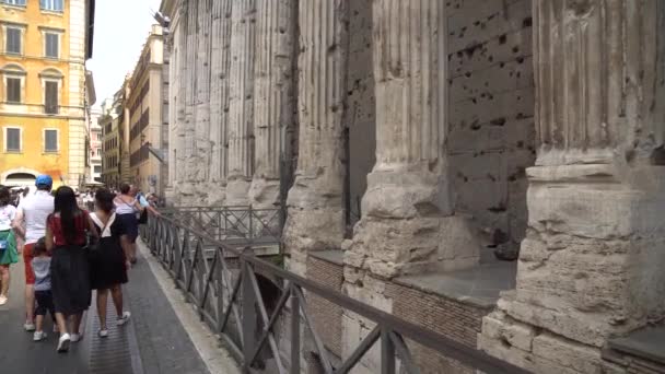 Roma Italia 2018 Antiguas Calles Romaníes Patrimonio Antiguo — Vídeo de stock