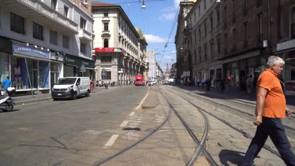 Mediolan Włochy 2018 Ulicach Miasta Mediolan — Wideo stockowe
