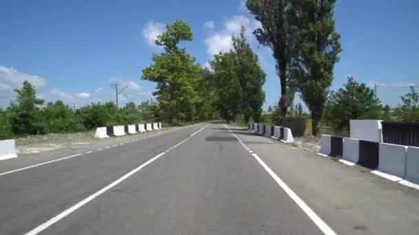 Gürcistan Kaladidi Köyündeki Sycamore Ağaçlarının Arasındaki Yol — Stok video