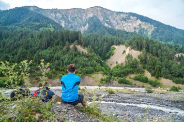 Svaneti dağlarda turistik aittir.