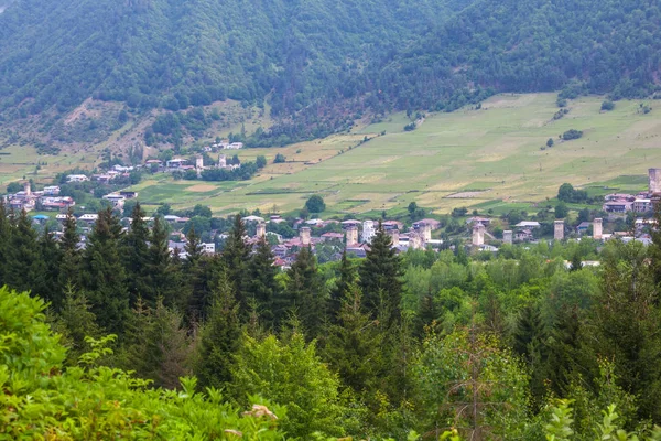 Torn Mestia Svanetien Området Kaukasus Bergen Georgien — Stockfoto
