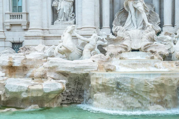 Fontana Trevi Sera Roma Italia Roma Architettura Barocca Punto Riferimento — Foto Stock