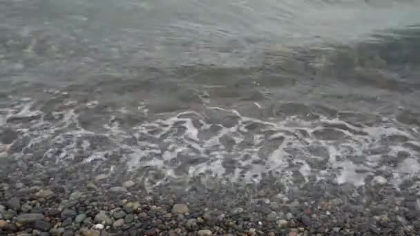 Волны Пляже Квариати Аджария Грузия — стоковое видео