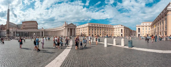 Roma Itália 2018 Vista Panorâmica Praça São Pedro Vaticano — Fotografia de Stock