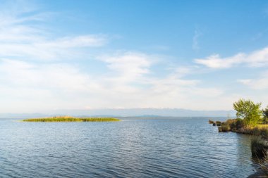 Lake Paleostomi, Poti, Gürcistan adada güzel görünümü.