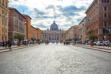 Rome, İtalya - 23.06.2018: St. Peter's Basilica Roma Via della Conciliazione, Roma tarafından.