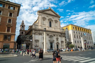Rome, İtalya - 23.06.2018: Chiesa S. Maria Transpontina, Vatikan şehri.