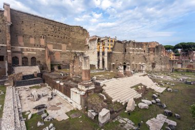 Roma forumu. İmparator Augustus 'un imparatorluk forumu. Roma, İtalya.