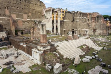 Roma forumu. İmparator Augustus 'un imparatorluk forumu. Roma, İtalya.