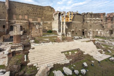 Roma forumu. İmparator Augustus 'un imparatorluk forumu. Roma, İtalya.