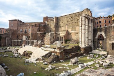Roma forumu. İmparator Augustus 'un imparatorluk forumu. Roma, İtalya.
