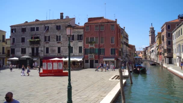 Venezia Italia 2018 Barche Negli Stretti Canali Venezia — Video Stock