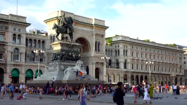 Milan Talya 2018 Piazza Duomo Milan Turist — Stok video