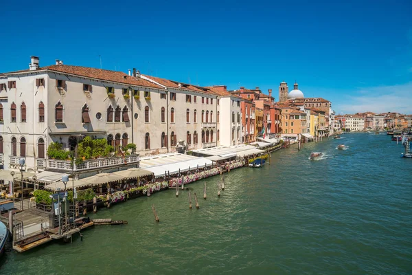 Veneția Italia 2018 Vedere Spre Marele Canal Canal Grande Fațade — Fotografie, imagine de stoc