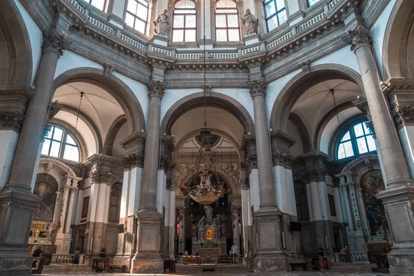 Venecia Italia 2018 Interior Basílica Santa Maria Della Salute Punta —  Fotos de Stock