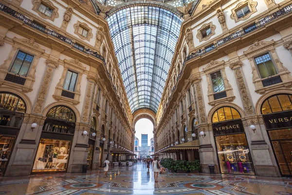 Milan Talya 2018 Vittorio Emanuele Galerisi Meydanı Şehir Merkezi Milano — Stok fotoğraf