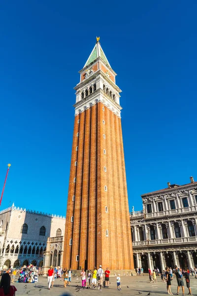 Venedig Italien 2018 Glockenturm Auf Der Piazza San Marko Venedig — Stockfoto
