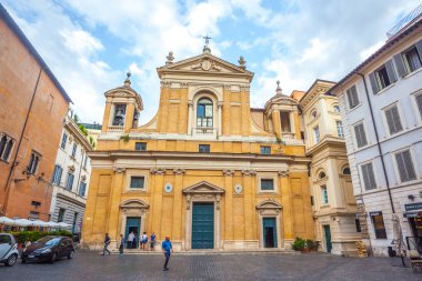 Rome, İtalya - 23.06.2018: küçük kilise, Roma şehir.